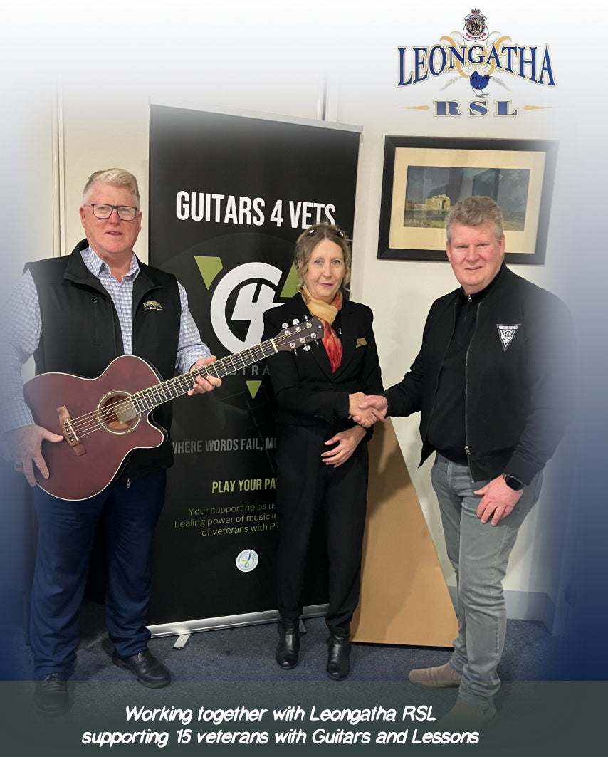 G4VA supporting the  Leongatha RSL with lessons and guitars